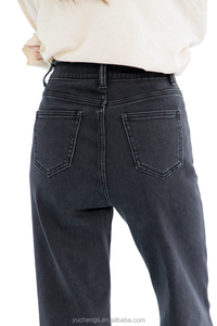 En Stock, Jeans de Mezclilla de Verano para Mujer, Estilo Bohemio, Cintura Alta, Corte Recto, Transpirables, Casuales, de Alta Calidad - Product Image 6