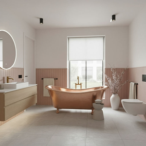 อ่างอาบน้ำทองแดงแบบตั้งพื้นทรงกรงเล็บ วินเทจ สำหรับห้องน้ำและสปา - Product Image 4