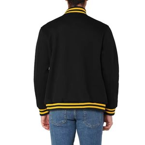 Chaqueta de Béisbol Personalizada con Parches de Logotipos de Streetwear, Chaqueta Universitaria de Cuero Personalizada para Hombres - Product Image 3