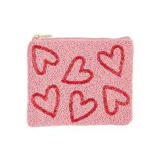 Pochettes en tissu de créateur faites à la main, sacs à monnaie brodés, accessoires de la Saint-Valentin avec fermeture éclair, disponibles en gros - Product Image 2