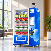 Mesin Vending Spiral 15,6" 60-Lane, Mesin Minuman & Snack Otomatis Laris Manis, Ritel Tanpa Awak Komersial, Bahan Stainless Steel