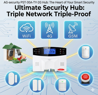Système d'alarme de sécurité intelligent pour la maison AG-security, prix d'usine, Tuya WiFi 4G GSM, 99 zones sans fil, 7 zones filaires, contrôle par application