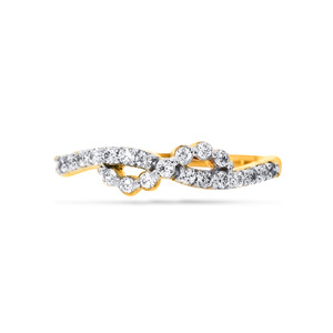 Anillo de Diamantes Charisma Superpuestos, Anillo Infinito con Corazón, Oro Amarillo de 18K, Forma de Corazón, Diamante Cultivado en Laboratorio de 0.45 Ct, Diseño Infinito Abierto - Product Image 5