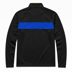 Custom Logo <b>Men</b> Quarter Zip <b>Pullover</b> Track Jacket Sports Blue Panel Gym Training Workout Running Fleece <b>Pullover</b> Jacket - Product Image 4
