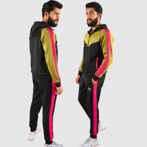 Chándal para hombre para adultos Ajuste cómodo y ligero 100% algodón Tinte liso con cremallera para invierno - Product Image 4