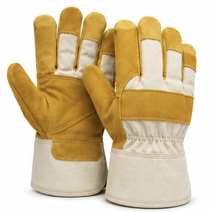 MUBASHAR PRO GRIP International Canadian <b>Rigger</b> Leather Anti-Slip Heat Resistant Durable Breathable Reinforced Cuff <b>Gloves</b> - Product Image 4