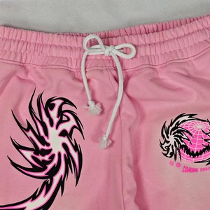 <b>Pink</b> Hooded <b>Tracksuit</b> <b>Set</b> Sublimation Print Streetwear Loose Fit Full Length Drawstring Pants Unisex Adult Winter Breathable - Product Image 5