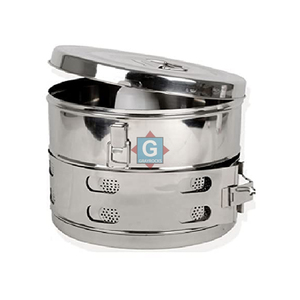 Tambores de acero inoxidable para apósitos, diámetro 190 mm, para uso clínico y hospitalario - Product Image 3