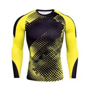 Maillot de compression bleu roi à manches longues, sublimé, haute performance, pour le sport, avec tissu extensible - Product Image 4