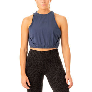 Camiseta sin mangas para mujer, para yoga, entrenamiento, correr al aire libre, deportes, gimnasio, de algodón, de secado rápido - Product Image 2