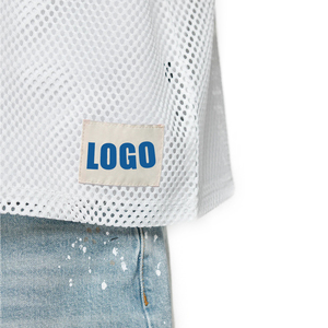 Hot Seller Premium Boxy Mesh Jersey Oversized Streetwear <b>Drop</b> Shoulder Sports Jersey Men's Breathable Polyester OEM MFG Jersey - Product Image 4