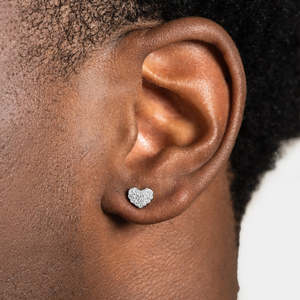925 Sterling <b>Silver</b> Heart Cluster <b>Stud</b> <b>Earrings</b> Sparkling Heart <b>Earrings</b> for Women Girls - Product Image 1