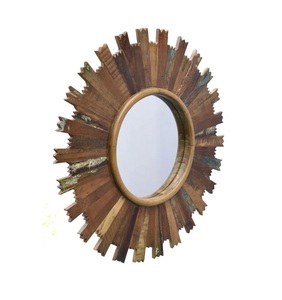 Miroir rond décoratif pour espaces de vie luxueux, artisanat unique inspiré du soleil avec un style moderne élégant - Product Image 3
