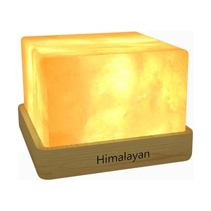 Nouvelle technologie, lampe en sel rose de l'Himalaya écologique, technique de sculpture, forme rectangulaire, décoration d'intérieur, forme personnalisée, matériau organique - Product Image 1