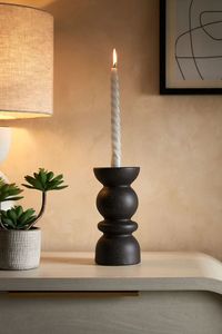 Rustic Farmhouse Wooden Candle Stand Handmade Solid Wood Taper Candle Holder for <b>Wedding</b> Party Home Decoration - Product Image 4