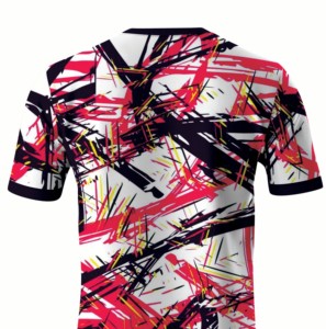 Camiseta Casual Sublimada para Hombre, Cuello Redondo, Manga Corta, Ligera, Suave, 100% Mezcla de Poliéster/Algodón con Estampado - Product Image 6