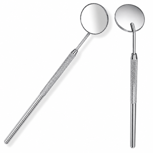 Handheld Pocket Round Stainless Steel <b>Mirror</b> 3X <b>Magnifying</b> Single Side Silver Finish <b>Makeup</b> Tool - Product Image 1
