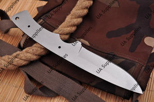 Cuchillo en Blanco Personalizable OEM ODM Forjado a Mano Plegable de Acero al Carbono Pulido con Punta Caída y Espiga Completa, Venta al por Mayor Directa de Fábrica - Product Image 3