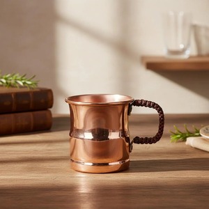 Ensemble de 2 verres en cuivre pur écologiques faits à la main avec finition lisse pour une utilisation saine de l'eau, provenant d'un fournisseur indien - Product Image 6