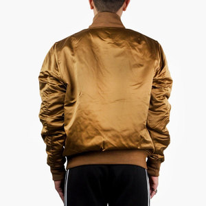 Fashion Sports Varsity <b>Bomber</b> <b>Jackets</b> Cut Sew High Street Casual Style <b>Summer</b> Embroidery Stand Collar Single Button Satin - Product Image 2