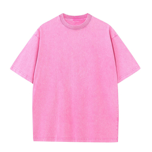 Meilleure Vente T-shirt Tricoté Vintage Délavé à l'Acide pour Homme Personnalisable 100% Coton Manches Courtes Coupe Classique Écologique Séchage Rapide - Product Image 4