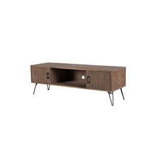 Mobile TV in Legno Riciclato Stile Industriale con Armadietto Contenitore per Soggiorno o Sala Multimediale - Product Image 4