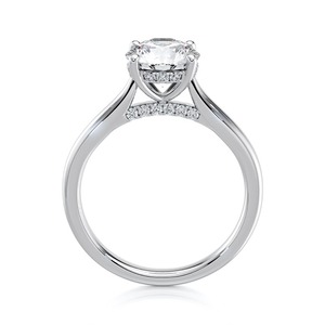 Bague de fiançailles solitaire en diamant de laboratoire taille ronde 1,75 carat, or blanc 14 carats, bijoux fins classiques pour mariée, vente en gros personnalisée - Product Image 5