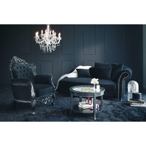 Canapé simple en bois massif et ornements classiques sculptés équipé de coussins en tissu doux de qualité supérieure - Product Image 5