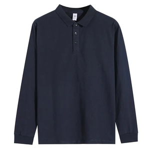 Camiseta Polo de Manga Larga para Hombre al por Mayor, 250 g/m², 100% Algodón, Tejido Jersey Grueso, Suave, Transpirable, Duradero, Calidad Premium - Product Image 2