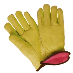 Cowhide Grain Leather <b>Driver</b> <b>Gloves</b> Reflective Safety Industrial <b>Gloves</b> Thick Fleece Heat Cold Resistance - Product Image 6