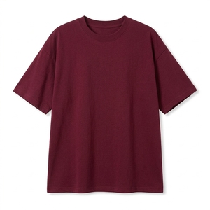 Camiseta de Punto de Manga Corta para Mujer, Cuello Redondo, Color Sólido, Corte Holgado, Transpirable, de Algodón, Informal, para Primavera y Verano - Product Image 3