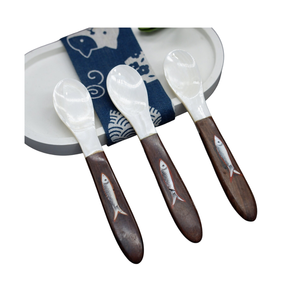 Custom Engraved Mother of Pearl Spoon Fish Flower Long Handle <b>Mirror</b> Polish High Luster Caviar Presentation Storage - Product Image 1
