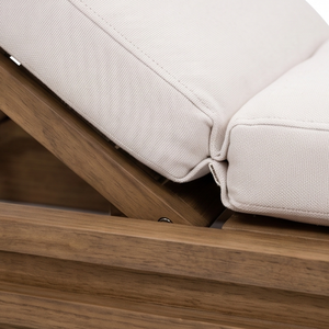 Tumbona de Madera de Teca Ajustable y Plegable para Exteriores, con Cojín, para Villa, Apartamento, Hotel, Patio - Product Image 5