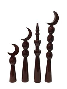 Bois rustique Eid Ramadan décorations islamiques Accents de décoration de fête faits à la main pour les maisons musulmanes modernes - Product Image 2