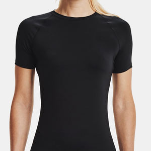 เสื้อยืดกีฬาผู้หญิงแขนสั้นทรงเข้ารูป คอวี ลายทาง สำหรับวิ่งและออกกำลังกาย - ขายส่ง 2026 ชุดออกกำลังกายพร้อมโลโก้ - Product Image 5