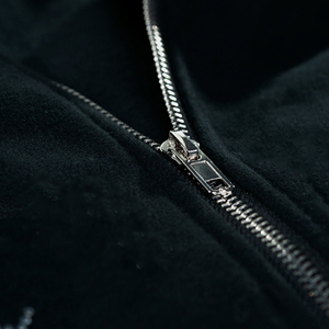 Sweat-shirts à capuche zippés personnalisés avec logo imprimé, 420 grammes, en molleton de coton lourd de haute qualité, coupe oversize - Product Image 4