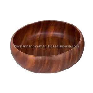 Bol en bois poli, écologique, pour le rangement, artisanat en bois naturel, bols de service pour fruits et salades, fournisseur en gros 2023 - Product Image 3