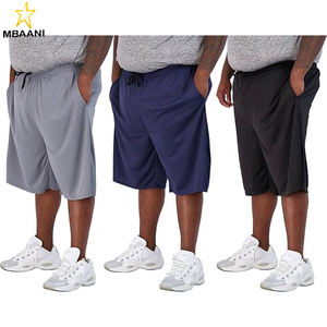 Shorts de performance athlétique pour hommes, grande taille, en tissu respirant et mesh - Product Image 1