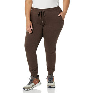Pantalon de survêtement pour femme, très vendu, pour l'hiver, en polyester/coton épais, avec dentelle plate, coupe large, style jogger oversize - Product Image 4