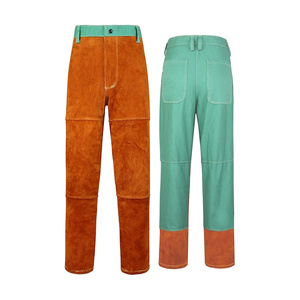 Pantalones de Soldadura de Cuero Vacuno de Primera Calidad, Resistentes al Fuego, para Trabajo Pesado y Bomberos, 500-1000C - Product Image 2