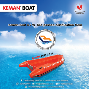 Bateau Keman 3.7 W, bateau de travail professionnel, bateau en polyéthylène fabriqué en Indonésie, pour le sauvetage, la pêche, le sauvetage en mer - Product Image 1