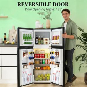 Refrigerador Compacto Pequeño de Color Negro para Espacios Reducidos - Product Image 3