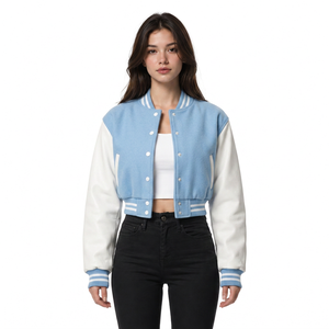 Custom Womens Baseball Varsity <b>Jacket</b> Wool Blend Chenille <b>Patches</b> Wholesale <b>for</b> Sports Retailers Private Label - Product Image 6