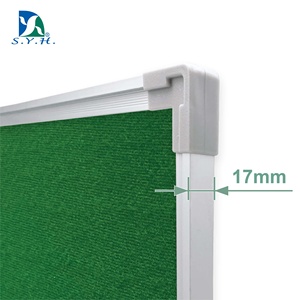 S.Y.H. Green Velvet Bulletin <b>Board</b> with Aluminum Frame Magnetic 45x60cm Customized Logo for <b>Message</b> Display - Product Image 2