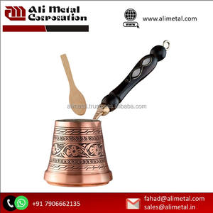 ¡Kahve! Olla de Cobre para Rituales de Café con Mango de Madera Personalizable - Product Image 3