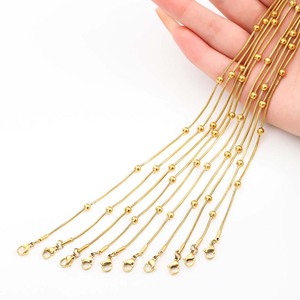 ขายส่งโดยตรงจากโรงงาน โซ่สแตนเลส 304L ขนาด 45 ซม. ชุบทอง 18k PVD สำหรับทำสร้อยคอ DIY ปรับขนาดได้ - Product Image 3