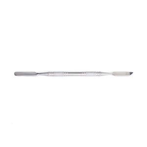 Textured Handle Stainless Steel Cosmetic Spatula Dual Head Foundation Mixing Rod Non Slip <b>Makeup</b> Artist Blending <b>Tool</b> - Product Image 2