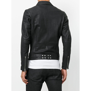 Autumn Biker Leather <b>Jacket</b> Premium Soft <b>Sheepskin</b> <b>Jacket</b> Brown Leather <b>Jacket</b> for Men Women - Product Image 6