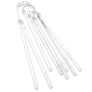 Ensemble de 8 lumières de météores blanc chaud en plastique de taille moyenne pour l'éclairage de fête - Product Image 3