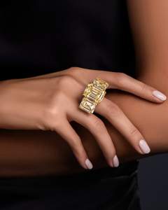 Anillo de Compromiso con Moissanita Corte Esmeralda, Plata de Ley 925, Bañado en Rodio, Engaste de Garras Romántico, Unisex, para Boda o Fiesta - Product Image 5